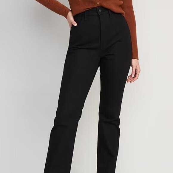 Old Navy Denim - NWT Old Navy Extra High-Waisted Button-Fly Side-Slit Kicker Boot-Cut Jeans Women